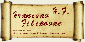 Hranisav Filipovac vizit kartica
